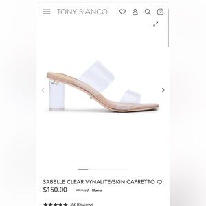 Tony bianco sabelle clear heels